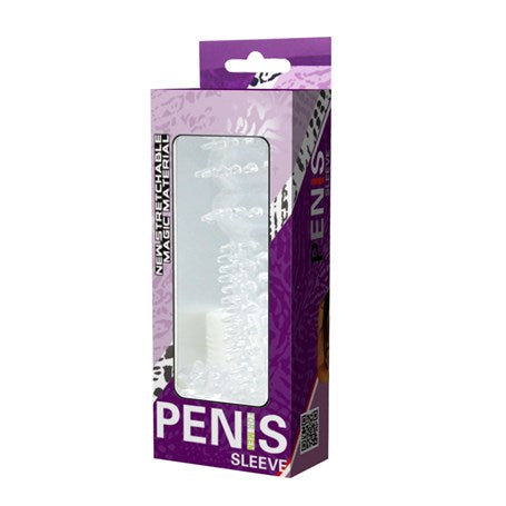 12,8 cm Klitoris Uyarıcılı Tırtıklı Penis Kılıfı