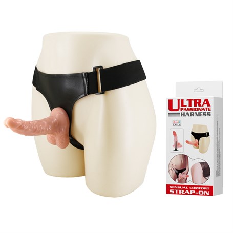 15 cm Belden Bağlamalı İçi Dolu Strapon Penis