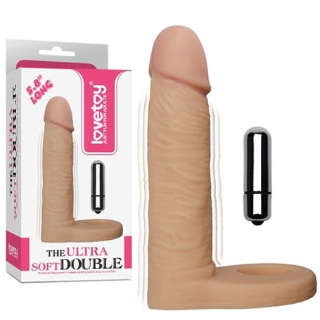 15 cm Realistik Titreşimli Anal Dildo & Penis Halkası