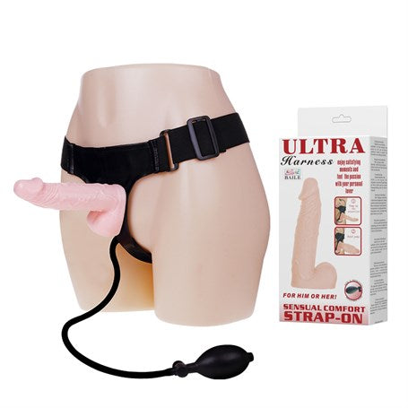 16,5 cm Belden Bağlamalı Şişirilebilir Strapon Penis
