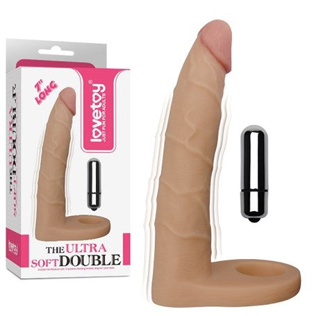 17,8 cm Realistik Titreşimli Anal Dildo & Penis Halkası