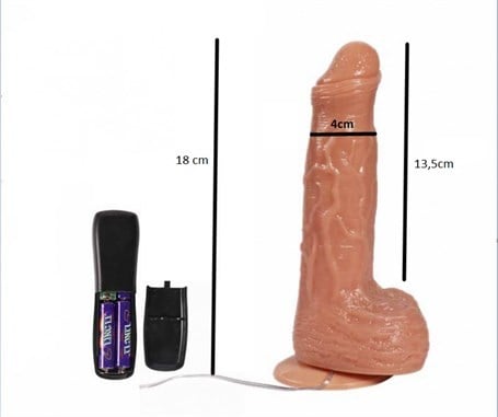 18 cm Belden Bağlamalı 360° Oynar Başlı Titreşimli Penis + Kemer + Kayganlaştırıcı Hediyeli