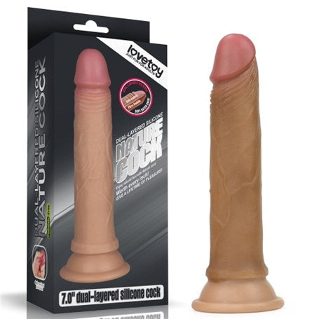 18 cm Belden Bağlamalı Çift Katmanlı Testissiz Melez Realistik Penis + Kemer + Kayganlaştırıcı Hediyeli