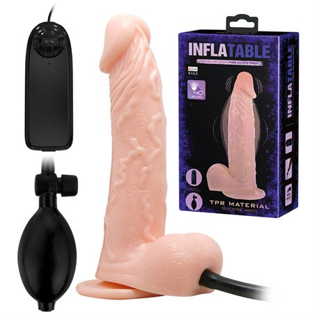 19 cm Belden Bağlamalı Pompalı Büyüyen Realistik Penis Anal Vajinal Dildo Mastürbatör