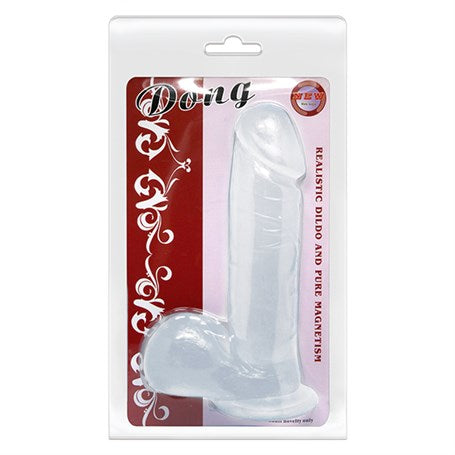 19 cm Belden Bağlamalı Şeffaf Realistik Damarlı Vantuzlu Dildo Penis