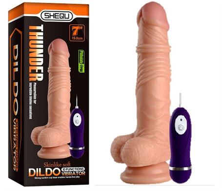 19 cm Belden Bağlamalı Titreşimli Realistik Dildo Penis Set