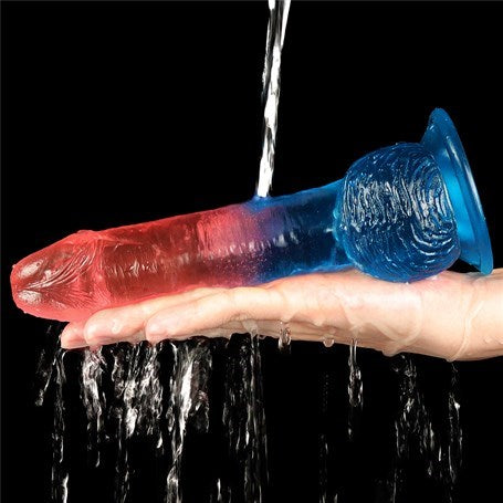 19 cm Belden Bağlamalı Çift Renkli Realistik Vantuzlu Dildo Penis
