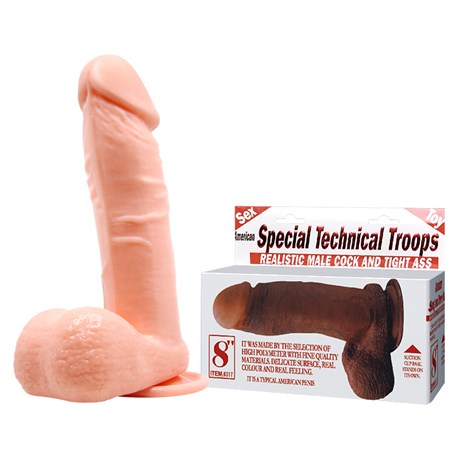 19,5 cm Belden Bağlamalı Realistik Dildo Penis