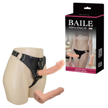 19,8 ve 15 cm Belden Bağlamalı İçi Dolu Çift Strapon Penis