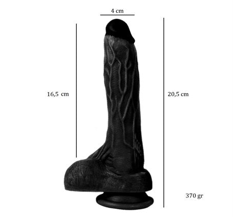 20,5 cm Gerçekçi Silikon Vantuzlu Zenci Penis - Holy Dragon
