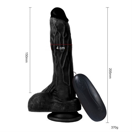 20,5 cm Titreşimli Gerçekçi Silikon Vantuzlu Zenci Penis - Holy Dragon