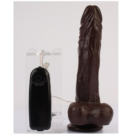 21,5 cm Gerçekçi Titreşimli Melez Dildo Vibratör Penis