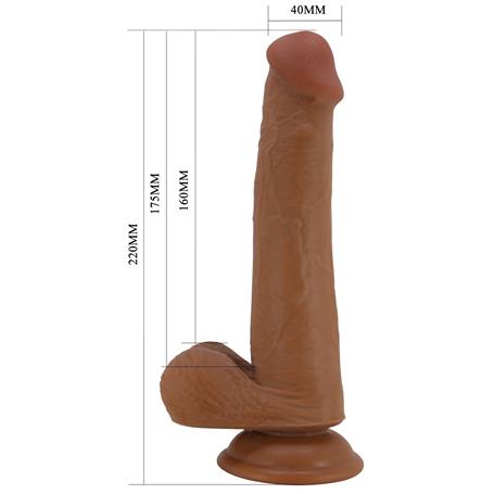 Belden Bağlamalı 22 cm Yeni Nesil Çift Katmanlı Realistik Vantuzlu Dildo Penis - Tallen