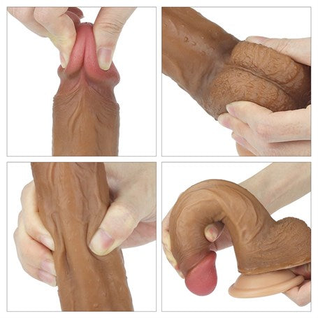22 cm Yeni Nesil Teknolojik Realistik Melez Penis Dildo