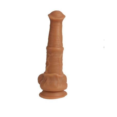 Belden Bağlamalı 24 cm Et Dokulu Gerçekçi Çift Katmanlı Sünnetsiz Silikon Melez Penis
