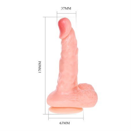 17 cm Belden Bağlamalı Realistik Vantuzlu Dildo Penis