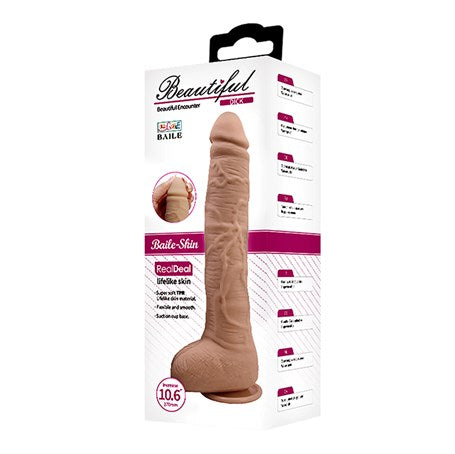 27 cm Belden Bağlamalı Büyük Boy Realistik Vantuzlu Dildo Penis
