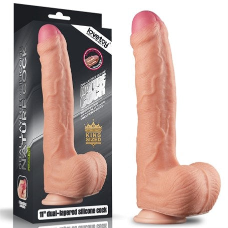 28 cm Belden Bağlamalı Yeni Nesil Çift Katmanlı Realistik Dildo Penis