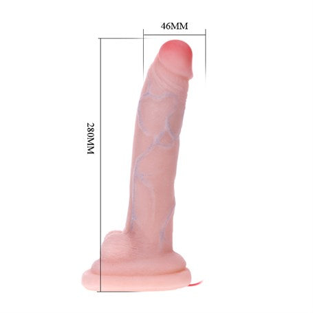 28 cm Titreşimli Dev Realistik Penis Kıkırdaklı Bükülebilen Dildo