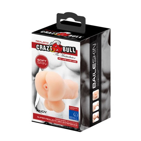 3 Boyutlu Testisli Yarım Erkek Vücutlu Suni Anal Mastürbatör