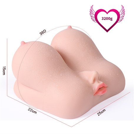 3 İşlevli 3D Realistik Suni Oral Vajina Göğüs