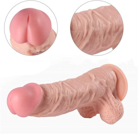 32,5 cm Belden Bağlamalı Realistik Büyük Boy Dildo Penis - Leilong