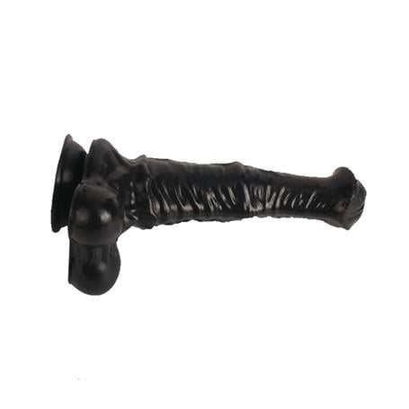 33 cm Et Dokulu Gerçekçi Çift Katmanlı Sünnetsiz Silikon Zenci Penis - Horse Power 2