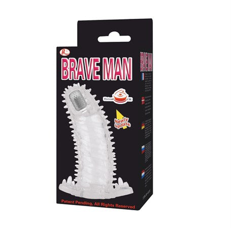 4 cm Uzatmalı Eğik Titreşimli Şeffaf Penis Kılıfı