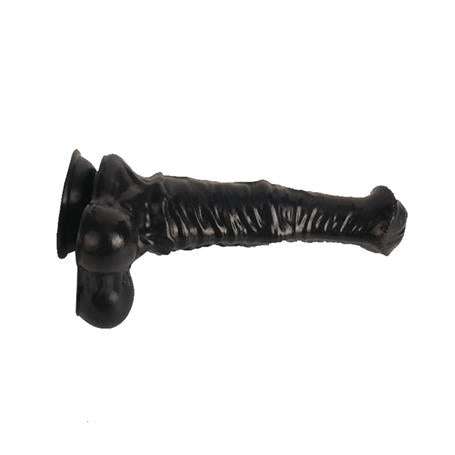 43 cm Et Dokulu Gerçekçi Çift Katmanlı Sünnetsiz Silikon Zenci Penis - Horse Power 3
