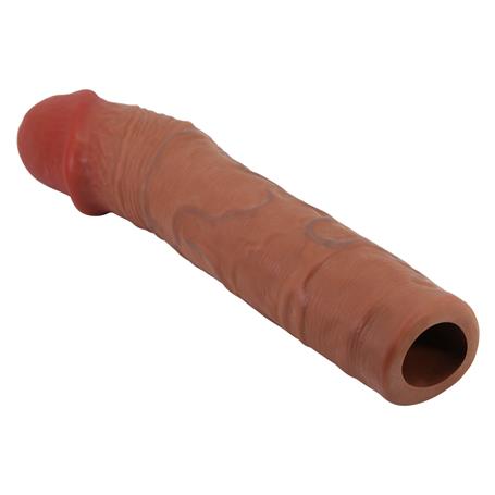 7,6 cm Dolgulu Premium Melez Rengi Silikon Penis Kılıfı - Chelsea