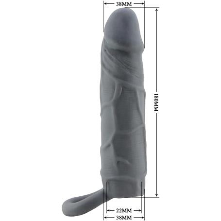 Dolgulu Realistik Uzatmalı Zenci Penis Dildo Kılıfı