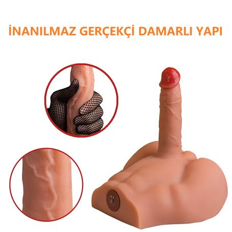Gerçekçi Yapıda Realistik İleri Geri Hareketli 17,5 cm Penisli Erkek Vücut - Peel