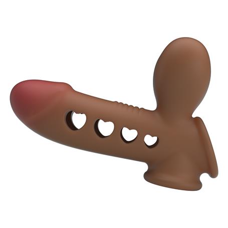 Hava Yastıklı Premium Melez Rengi Silikon Penis Kılıfı - Tyronn