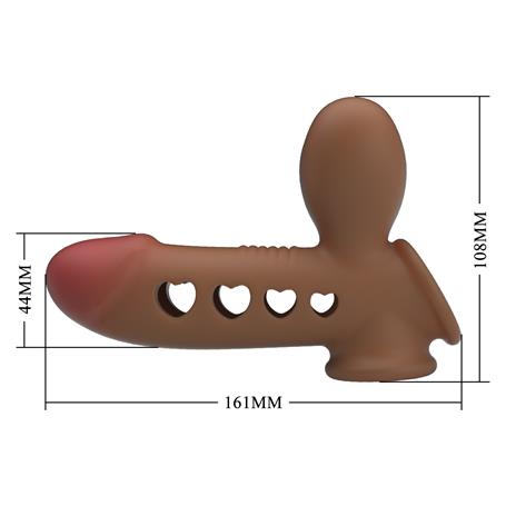 Hava Yastıklı Premium Melez Rengi Silikon Penis Kılıfı - Tyronn