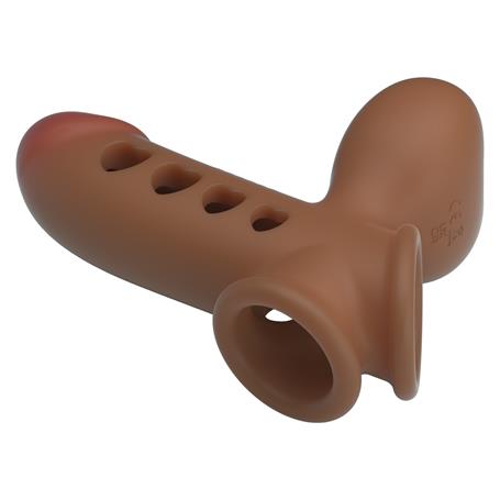 Hava Yastıklı Premium Melez Rengi Silikon Penis Kılıfı - Tyronn
