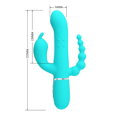 Manyetik Şarjlı Oynar Gövdeli Klitoral & Anal Uyarıcılı Teknolojik Vibratör Penis