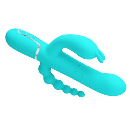 Manyetik Şarjlı Oynar Gövdeli Klitoral & Anal Uyarıcılı Teknolojik Vibratör Penis