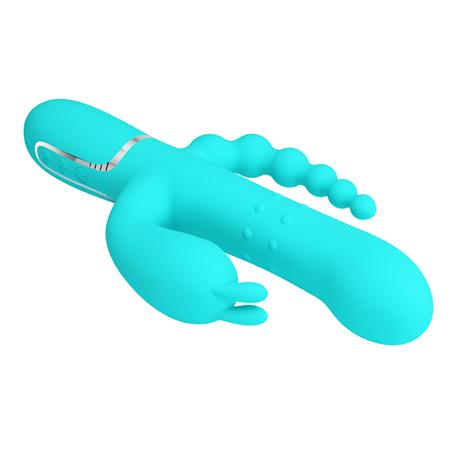 Manyetik Şarjlı Oynar Gövdeli Klitoral & Anal Uyarıcılı Teknolojik Vibratör Penis