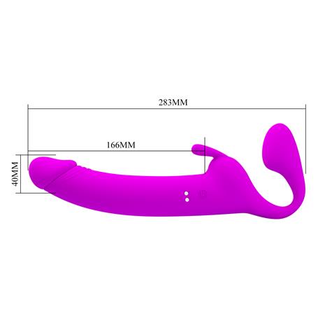 Manyetik USB Şarjlı Klitoris Darbe Modlu Çift Taraflı Strapon Teknolojik G-Spot Vajinal Vibratör - Zanini