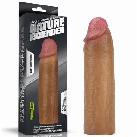 Nature Extender 4.5 cm Dolgulu Penis Kılıfı Premium Silikon Kılıf Melez
