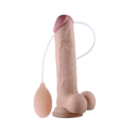Su Fışkırtmalı Vantuzlu Ten Dokulu 23 cm Penis