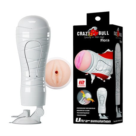 USB Şarjlı 12 Titreşimli Realistik Suni Vajina Erkek Mastürbatör