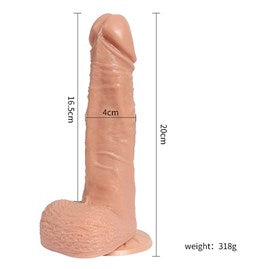 20 cm USB Şarjlı Gidip Gelmeli Realistik Kalın Vibratör Penis - Kaier