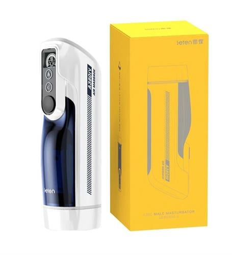 USB Şarjlı Sesli Isıtmalı İleri Geri Hareketli Titreşimli Emme Vakum Ayarlı Masturbatör - Leten A380